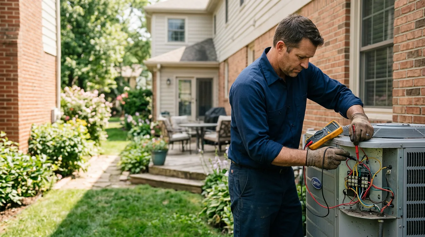 HVAC technician working near Bethpage, NY